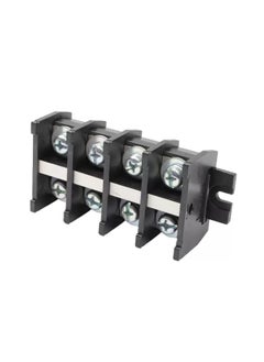 Real Tend 60A 4Pole 250VAC Terminal Block, PC Material Ensures Heat-Resistance, Good Toughness and Crack, Dimensions: 115.3 x 40.5 x 50mm. with 1 Year Warranty