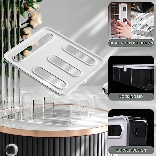 PUNNIO Kitchen Storage Bag Organizer, Acrylic Baggie organizer for Drawer, Plastic Bag Organizer complicate with Gallon, Quart, Sandwich, Snack, and Slider Bags (Acrylic) - Image 4