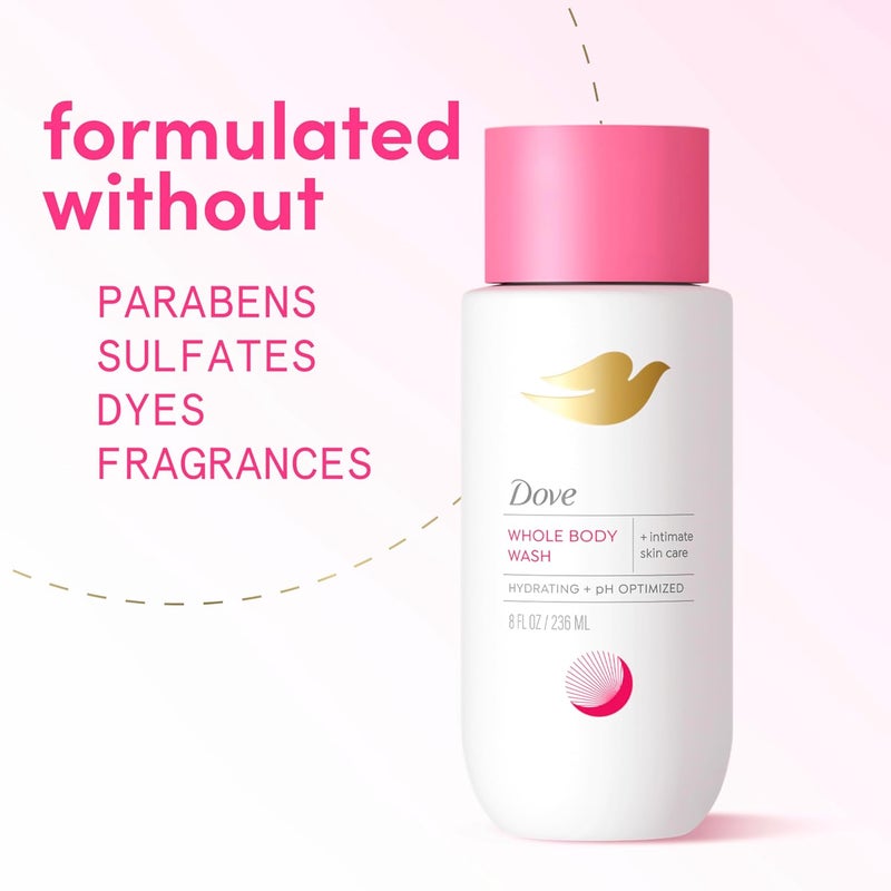 Dove Whole Body Intimate Wash for Women pH Optimized GynecologistTested for Sensitive Skin 8 oz - Image 3
