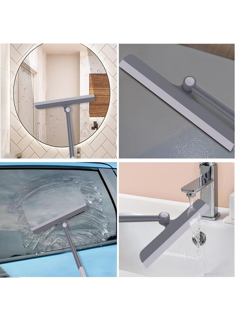 AquaSwipe Flex Pivoting Window Squeegee 27cm – Streak-Free Shower Glass Cleaner, Rubber Blade for Bathroom, Tiles, Mirror & Car Windshield, Ergonomic Handle Multi-Surface Cleaning Tool Viper - Image 1