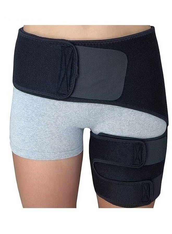 Bukela Hip Brace, Sciatica Pain Relief Brace, Thigh Supports, Thigh Hamstring Compression Support Wrap for Sciatica Pain Relief - Image 1