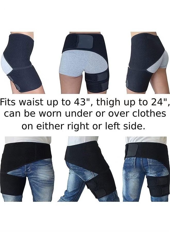 Bukela Hip Brace, Sciatica Pain Relief Brace, Thigh Supports, Thigh Hamstring Compression Support Wrap for Sciatica Pain Relief - Image 3