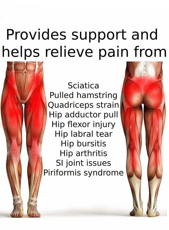 Bukela Hip Brace, Sciatica Pain Relief Brace, Thigh Supports, Thigh Hamstring Compression Support Wrap for Sciatica Pain Relief - Image 2