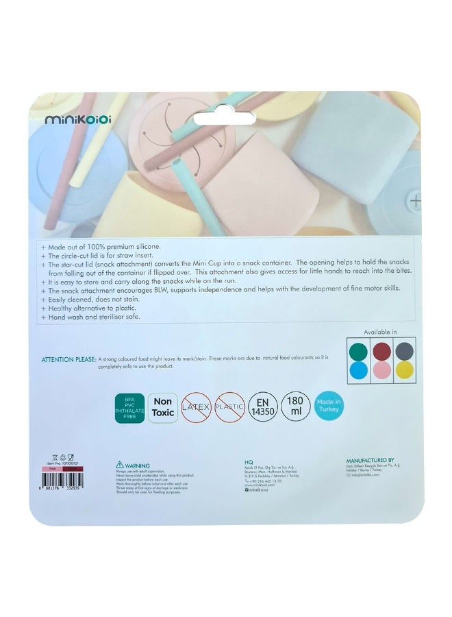 Minikoioi كوب شرب ووجبات خفيفة بلون البيج الفقاعي والرمادي البودري - Image 2