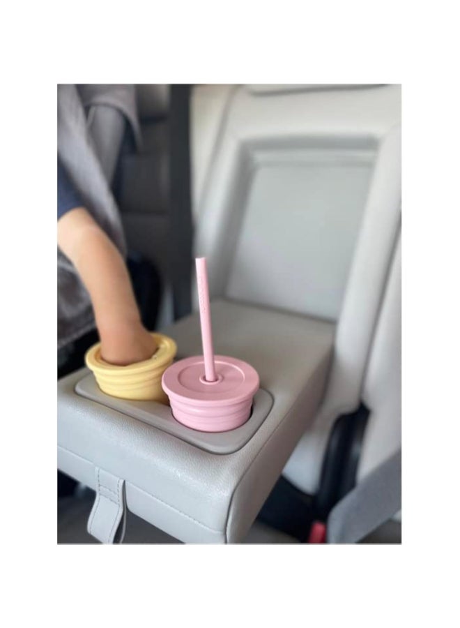 Minikoioi كوب شرب ووجبات خفيفة بلون البيج الفقاعي والرمادي البودري - Image 4