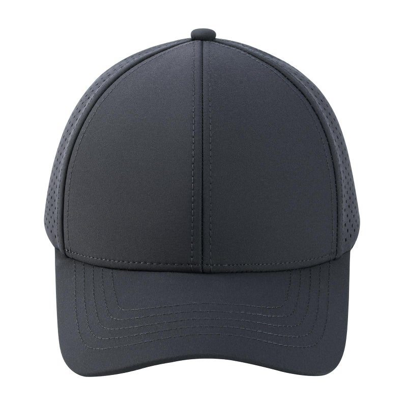 VOBOOM Men Quick Dry Baseball Cap Laser Cut Mesh Ball Curved Brim Snapback Hat (Dark Grey) - Image 2