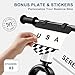 SEREED Toddler Balance Bike 2 Year Old No Pedal Kids Toy Bike for 25 Years Old ToolFree Adjustment Gift for 23 Boys Girls Customize Plate with 3pcs Stickers White - Image 4