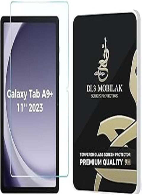 Dl3 Mobilak Screen Protector For Samsung Galaxy Tab A9 Plus 10.9 Inch 2023 Tablet Tempered Glass Film [HD Crystal Clear] [Easy Installation] [Scratch Resistant] [9H Hardness]