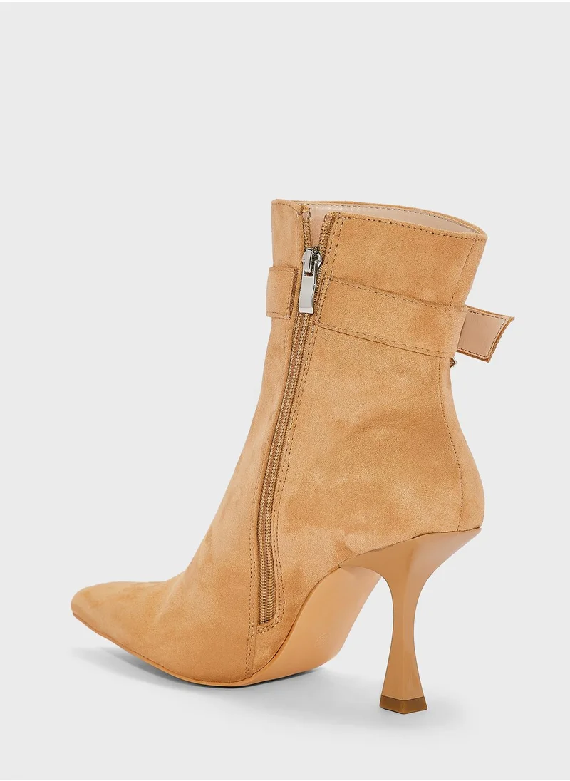 ELLA Jewelled High Heel Point Toe Boots