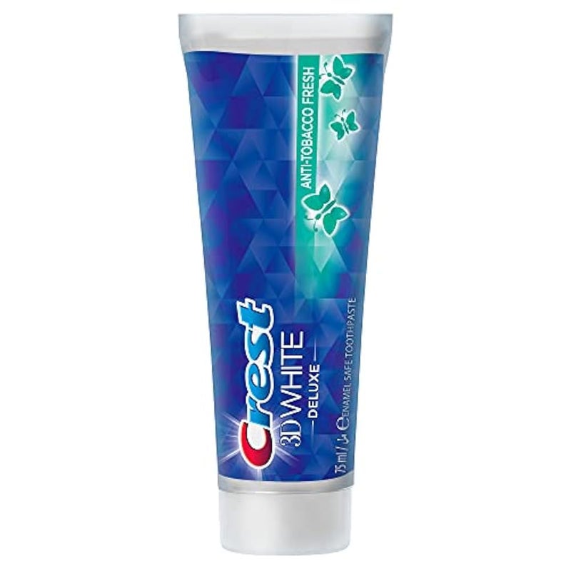 Crest 3D White Deluxe Anti-Tobacco Fresh, Enamel Safe Toothpaste, 75 ml - Image 2