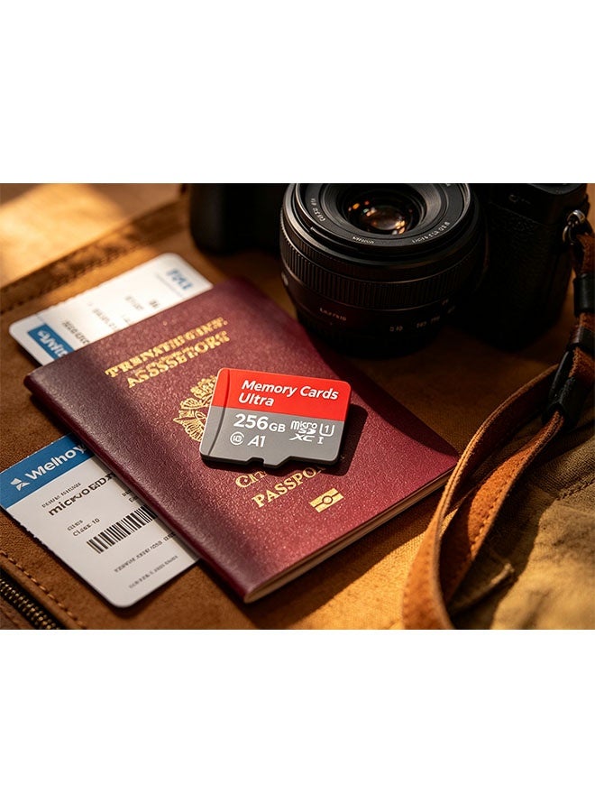 256GB high-end storage card, microSDXC type, supports full HD video, suitable for smartphones, dashcam, action cameras and surveillance cameras. - Image 3