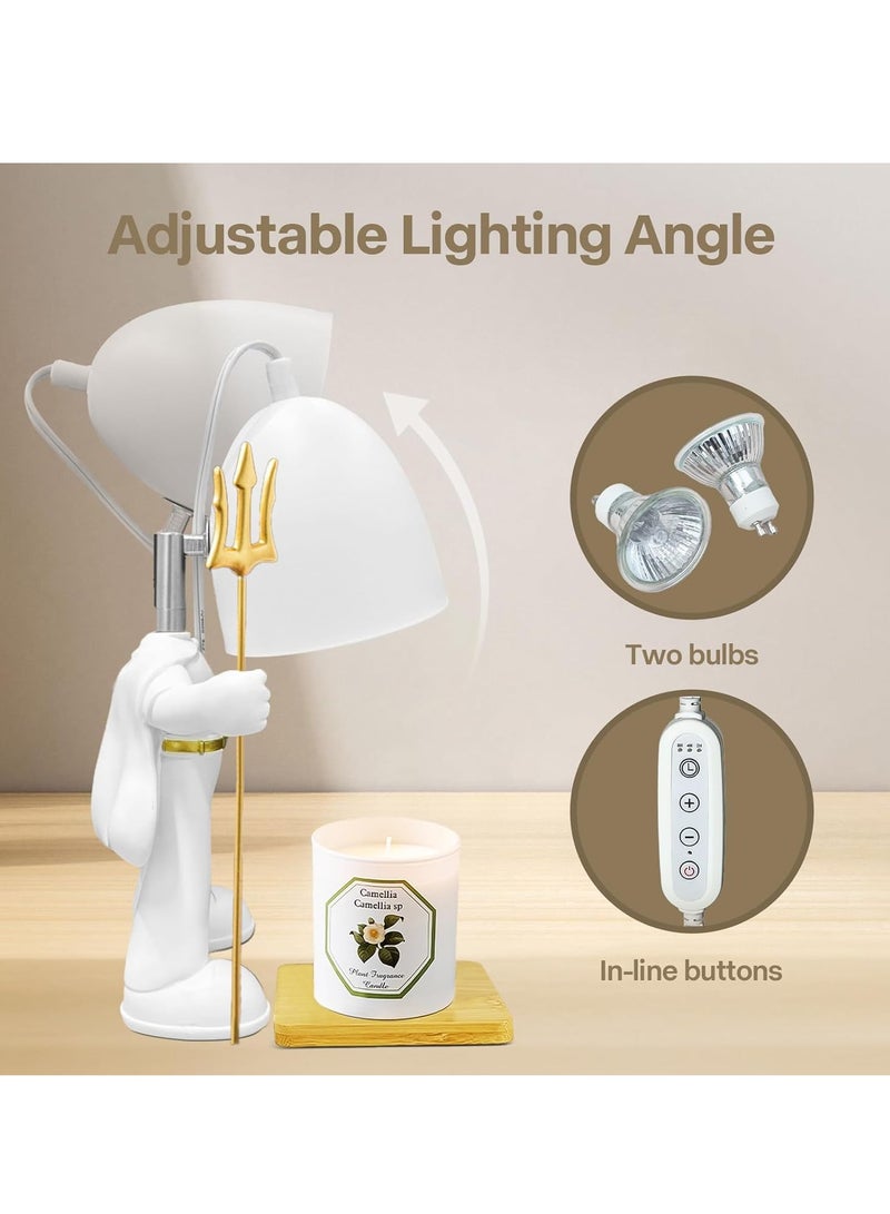 KASTWAVE Fragrance Candle Warmer Lamp, Dimmable Candle Warming Lamp, with Timer And 2 Bulbs, for All Jar Candles Wax Melting, Astronaut Desk Lamps, Bedroom Living Room Home Decor Wax Melt Warmer - Image 2