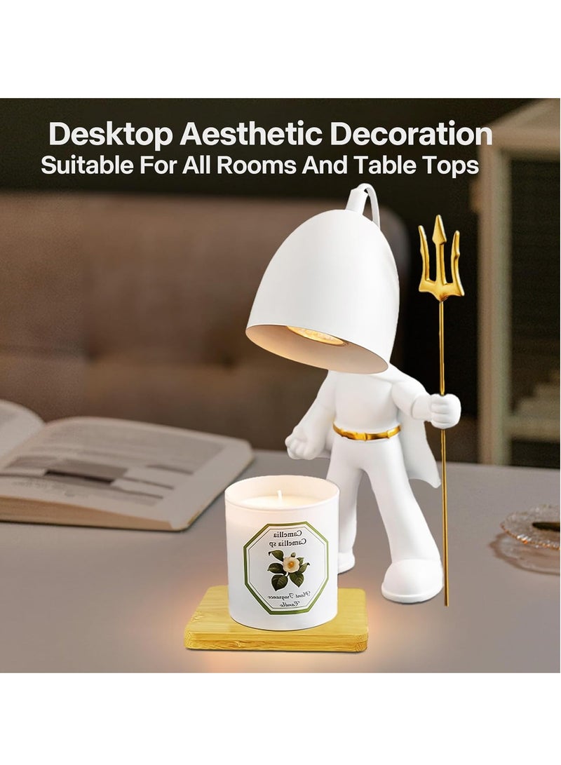 KASTWAVE Fragrance Candle Warmer Lamp, Dimmable Candle Warming Lamp, with Timer And 2 Bulbs, for All Jar Candles Wax Melting, Astronaut Desk Lamps, Bedroom Living Room Home Decor Wax Melt Warmer - Image 3