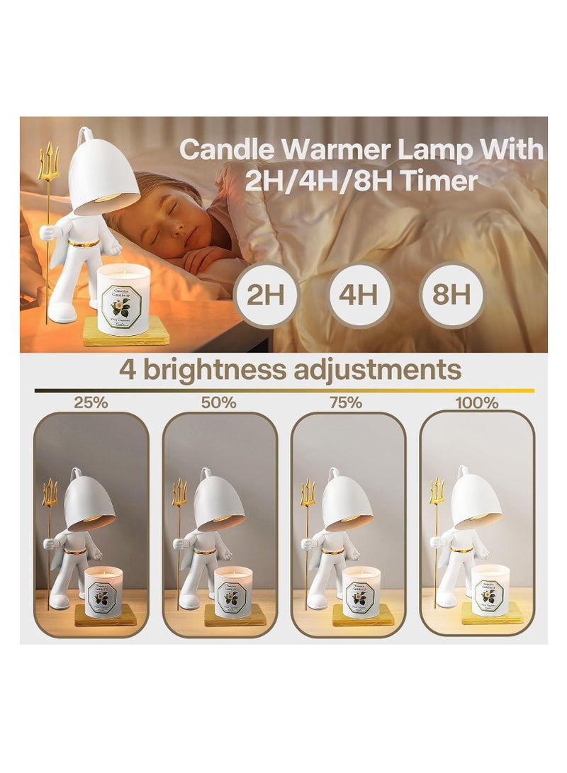 KASTWAVE Fragrance Candle Warmer Lamp, Dimmable Candle Warming Lamp, with Timer And 2 Bulbs, for All Jar Candles Wax Melting, Astronaut Desk Lamps, Bedroom Living Room Home Decor Wax Melt Warmer - Image 4