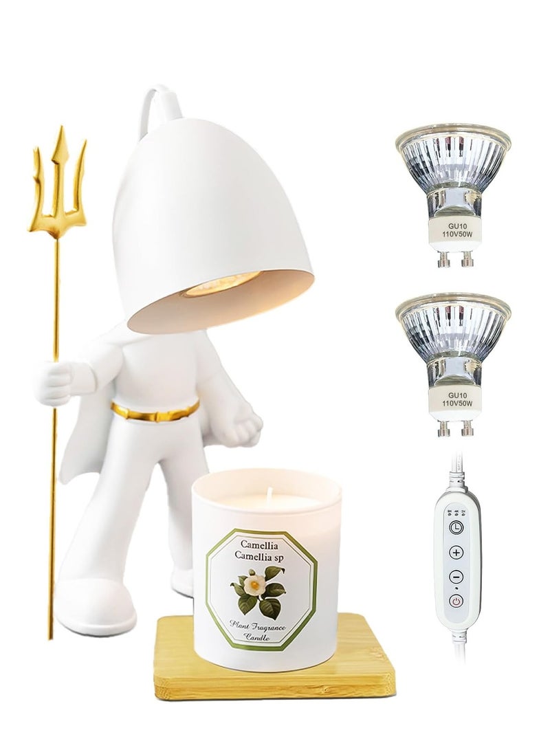 KASTWAVE Fragrance Candle Warmer Lamp, Dimmable Candle Warming Lamp, with Timer And 2 Bulbs, for All Jar Candles Wax Melting, Astronaut Desk Lamps, Bedroom Living Room Home Decor Wax Melt Warmer - Image 1