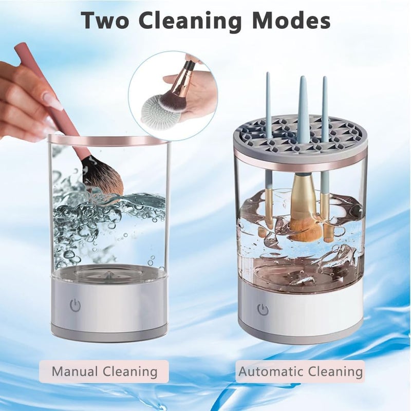REMICH Makeup Brush Cleaner  Electric Brush Cleaner Spinner Tool for All Type Makeup Brushes  Spinning Electric Makeup Brush Cleaner  Cosmetic Brush Cleaner for All Size Makeup Brushes for Women - Image 2