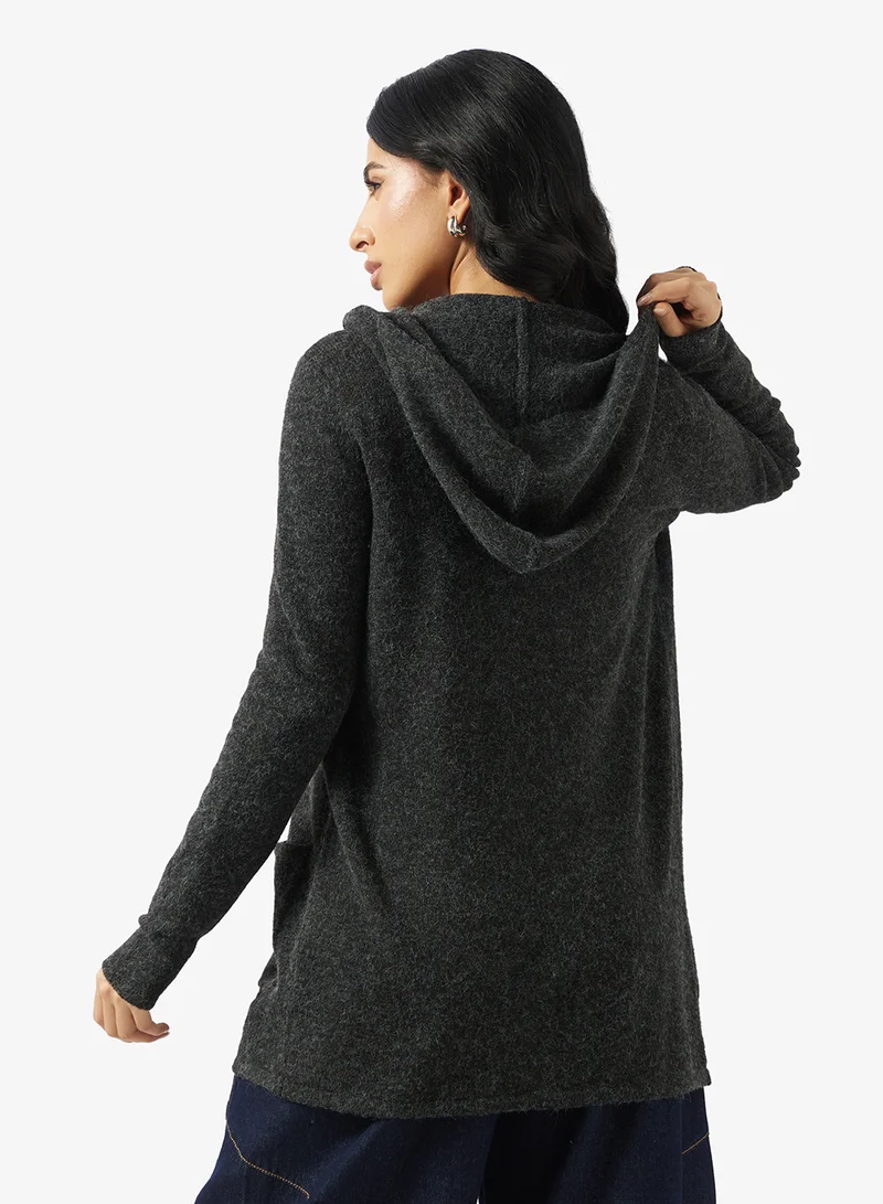 VERO MODA Doffy Long Sleeve Open Hood Cardigan