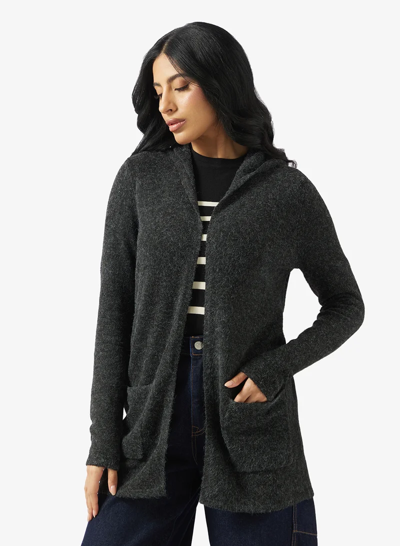VERO MODA Doffy Long Sleeve Open Hood Cardigan