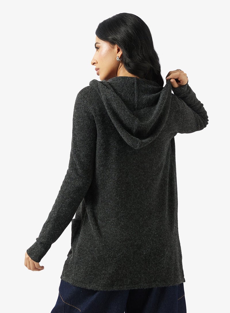 VERO MODA Doffy Long Sleeve Open Hood Cardigan - Image 2
