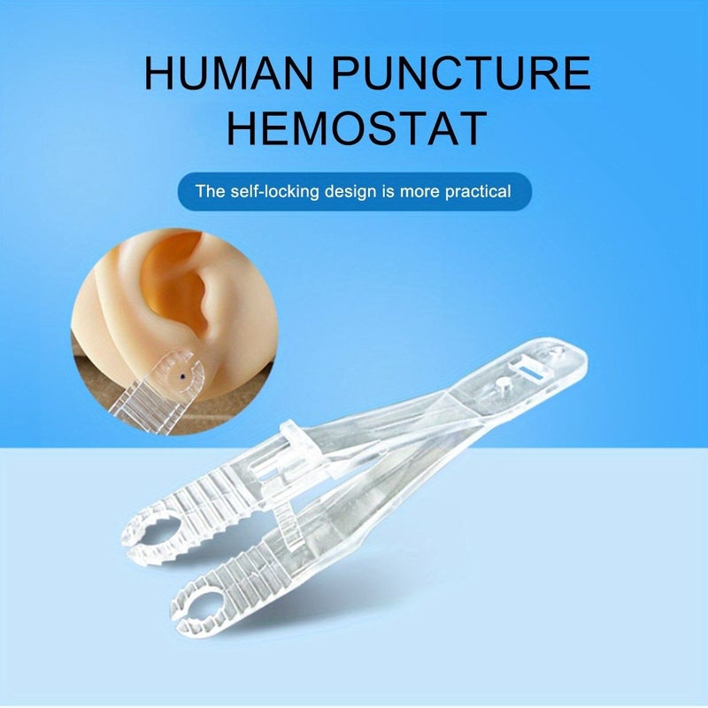 مشبك ثقب أكريليك للاستخدام مرة واحدة (5 قطع) مشابك دائرية لأداة ثقب الجسم غير المؤلمة والسهلة - Image 3