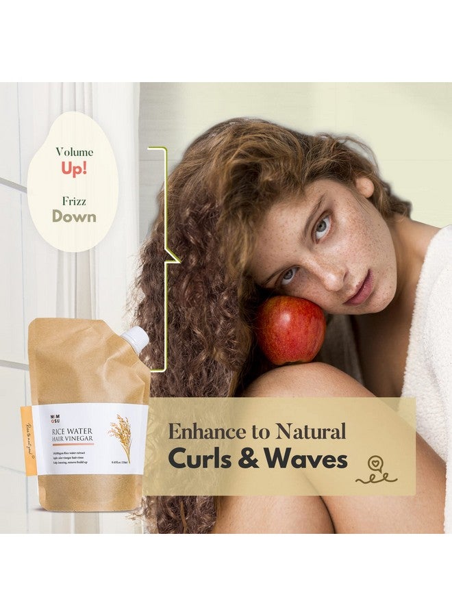 mimosu Rice Water for Hair Growth - Apple Cider Vinegar Hair Rinse with Rice Water Cleansing Conditioner, Gentle Scalp Cleanser for Build Up, Glycolic Acid Dandruff Treatment, Refill 8.45oz - Image 3
