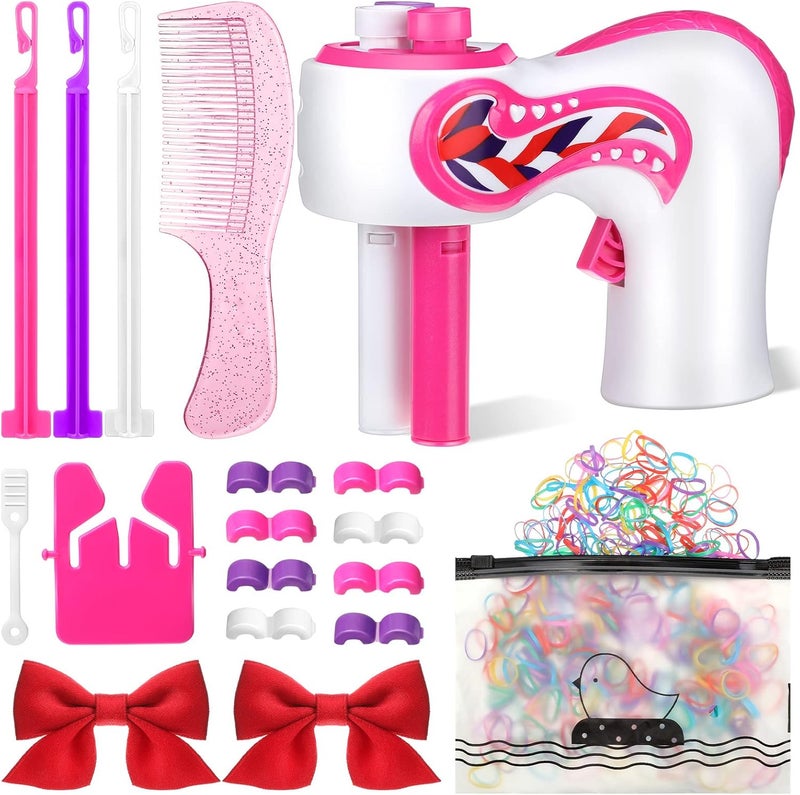 Zhehao Electric Hair Braider Machine Automatic Braiding Tools Portable Hair Twister Machine Device for Women DIY Styling Salon Toy Kit, Batteries Not Included