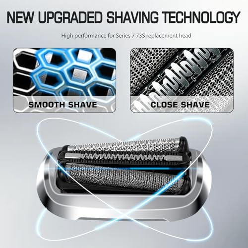 BOEEA S7 73S 360 Replacement Head Foil Cutters for Braun Series 7 Eletric Shavers Compatible with Braun New Generation 7020s 7025s 7027 cs 7071cc 7075cc 7085cc Razor - Image 3