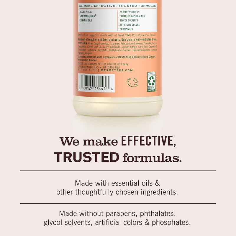 Mrs. Meyer's All-Purpose Cleaner Spray, Geranium, 16 fl. oz Rack friendly - Image 3