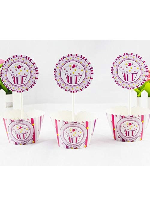 Funcart Funcart Sweet Treat Cupcake Pink Theme Cup Cake Wrapper 