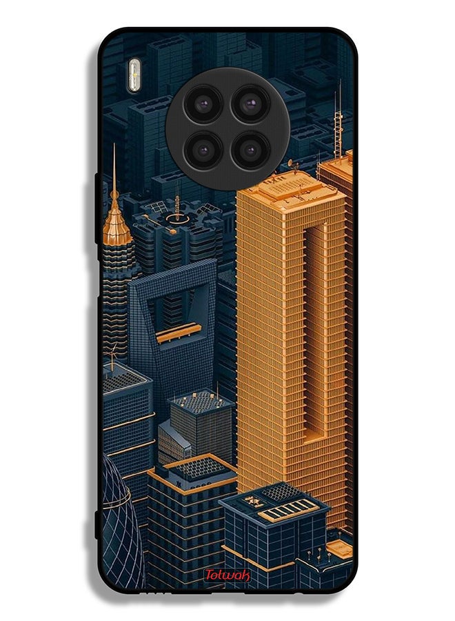 Tolwak Huawei nova 8i Protective Case Cover Buildings Art - Image 2