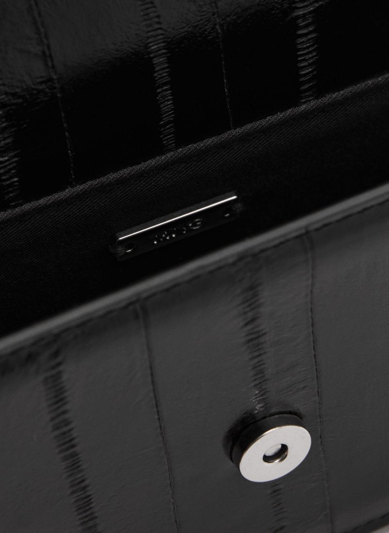 MANGO - Textured Leather Effect Bag - Image 1