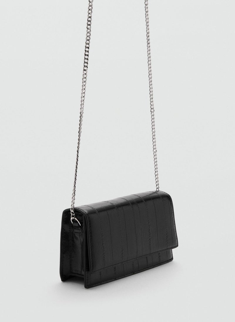 MANGO - Textured Leather Effect Bag - Image 1