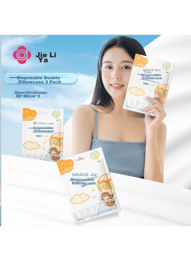 Grace غطاء وسادة قابل للتصرف من غريس، حماية صحية فندقية، غطاء وسادة كبير جداً مفرد/مزدوج، مستلزمات السفر، 50*80 سم - Image 1
