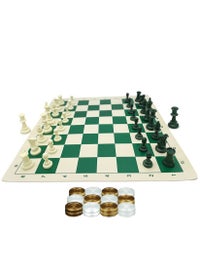 SAFOCHESS Chess and Checkers 2-in-1 Tournament Combo Board Game With ...