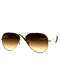 Signature Aviator Sunglass - 3025 Gold - Lens Size: 58 mm  - Image 1