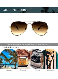 Signature Aviator Sunglass - 3025 Gold - Lens Size: 58 mm  - Image 2