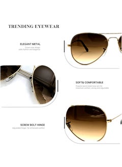 Signature Aviator Sunglass - 3025 Gold - Lens Size: 58 mm  - Image 3