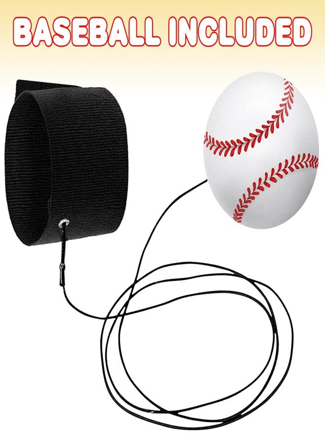 ArtCreativity 2.25 Inch Sports Wrist Balls - Set of 3 - Includes Basketball, Baseball, and Soccer Ball Wristband Toys - Durable Foam String Attached Rebound Balls - Party Favor, Gift Idea for Kids - Image 4