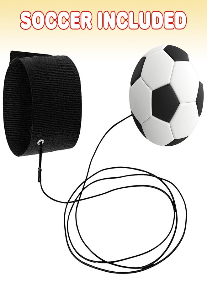 ArtCreativity 2.25 Inch Sports Wrist Balls - Set of 3 - Includes Basketball, Baseball, and Soccer Ball Wristband Toys - Durable Foam String Attached Rebound Balls - Party Favor, Gift Idea for Kids - Image 3