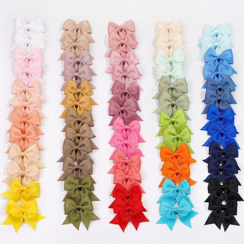 JOYOYO 60Pcs Baby Bows Alligator Hair Clips in 30 Pastel Colors, Barrettes and Bows for Baby Girls,Toddlers,Kids - Image 4