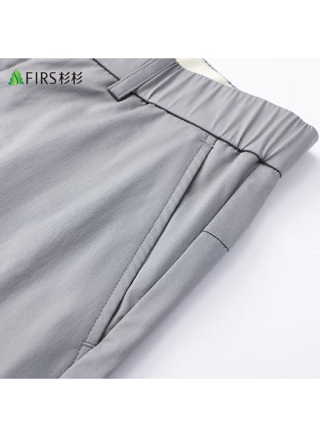 Shanshan Men's Casual Pants Summer Thin Cool Ice Silk Cotton Workwear Straight Business Trousers