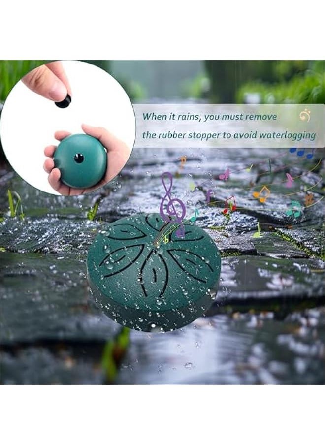 Rain Drum for Outside Garden 3 Inches 6 Notes Steel Hand Drum with Bag Music Book Drumstick Small Waterproof Rain Drum Instrument Musical Education Entertainment Meditation Yoga Gift Green - pzsku/Z2C682C6E9F1FBF9BE350Z/45/_/1740125351/85424e4b-636e-4da1-85ea-6004032c8e5f