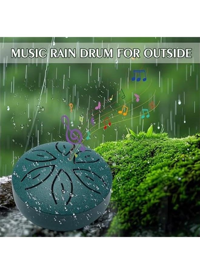 Rain Drum for Outside Garden 3 Inches 6 Notes Steel Hand Drum with Bag Music Book Drumstick Small Waterproof Rain Drum Instrument Musical Education Entertainment Meditation Yoga Gift Green - pzsku/Z2C682C6E9F1FBF9BE350Z/45/_/1740125381/a739b8c4-3012-44a3-bb1e-f099167bc758