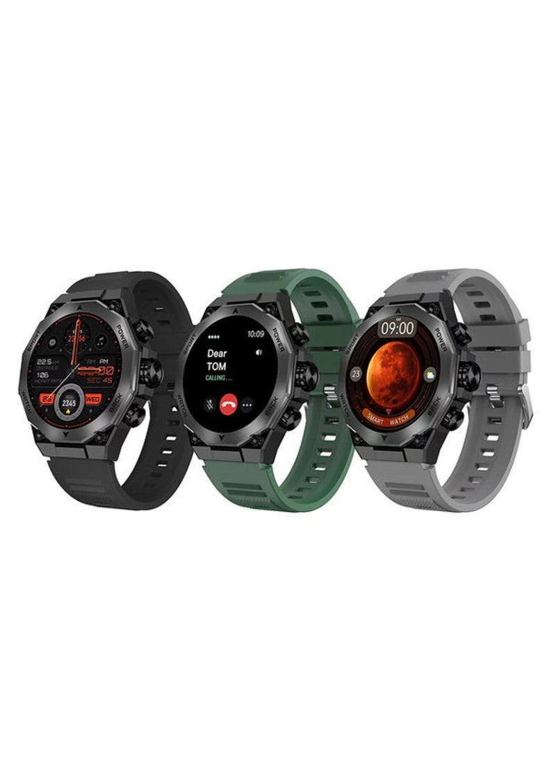 Haino Teko - TOP-4 Smart Watch With Real AMOLED IPS Display Smartwatch For Unisex With Note Book, Pen And 3X Straps Fitness Smartwatch Multisport Tracking Watch App Operated Always On Display Smart Watch Carbon Neutral Call Watch Rotatable Display - Image 1