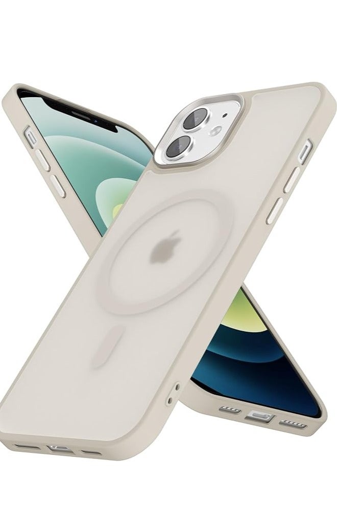 Denx Magnetic Case for iPhone 12 and 12 Pro 6.1 inch, Compatible with Magsafe, Slim Protective Translucent Matte, Shockproof Case (Grey) - Image 1