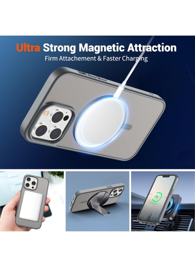 ACLIX Magnetic Case for iPhone 12 and 12 Pro 6.1 inch, Compatible with Magsafe, Slim Protective Translucent Matte, Shockproof Case | Natural Titanium - Image 4