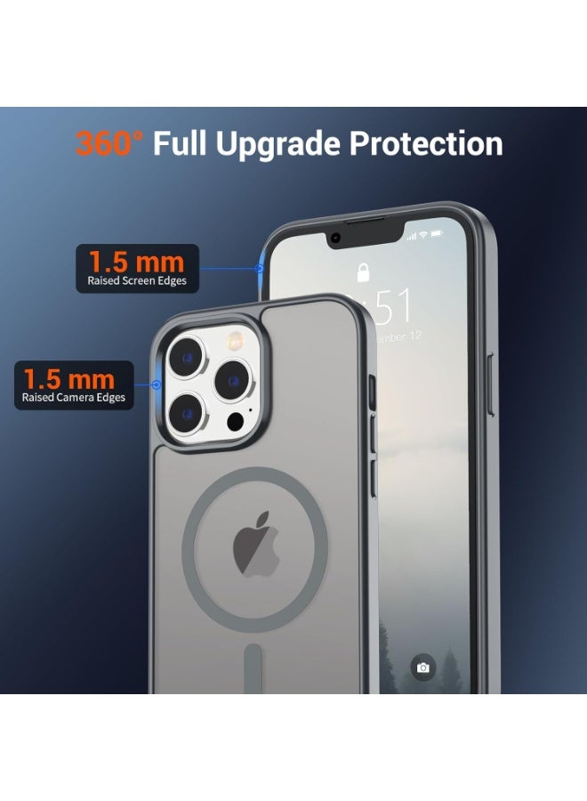 ACLIX Magnetic Case for iPhone 12 and 12 Pro 6.1 inch, Compatible with Magsafe, Slim Protective Translucent Matte, Shockproof Case | Natural Titanium - Image 2