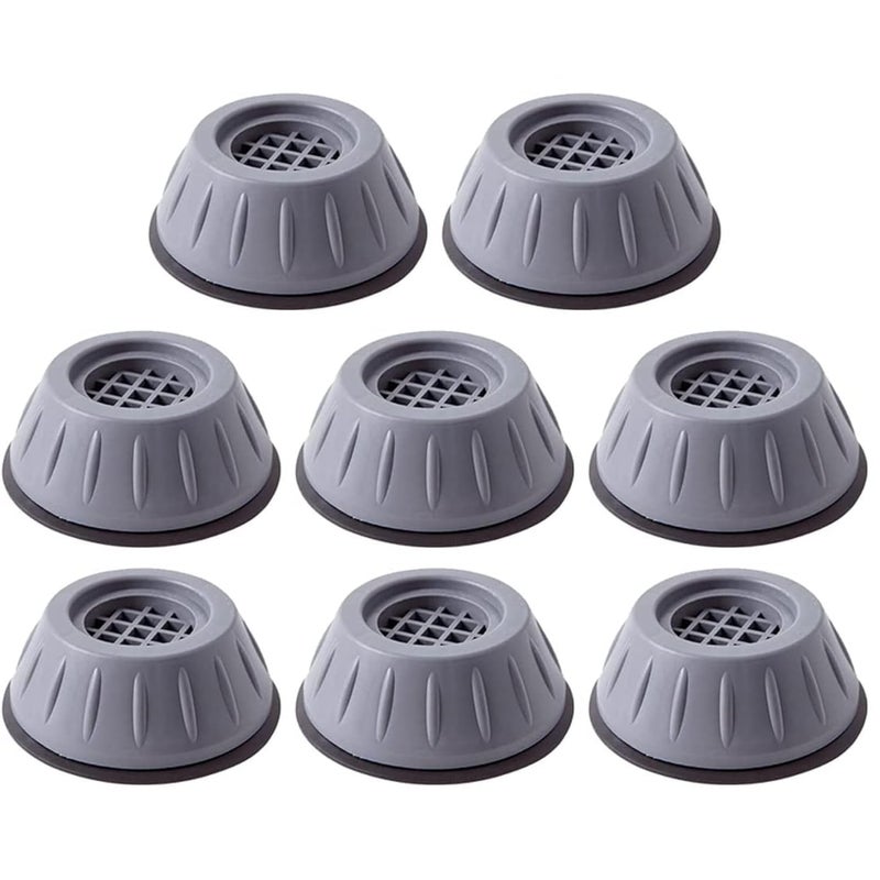 Singhal Anti Vibration Pads 8 Pcs for Washing Machine Feet Pads Shock Absorber Noise Cancelling Washer Support Anti Vibration Pad Heightening Pads Round Pack of 8 - Image 1