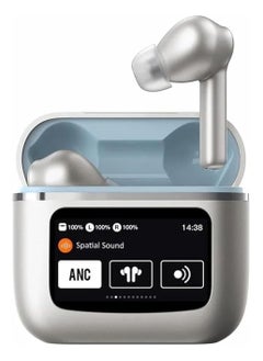 Earbuds Pro With LED Touch Control Screen True Wireless EarPods Active Noise Cancellation ANC Headphones Strong Battery Health Water Resistance Superior Sound Quality 6Mic Technology(BLACK)