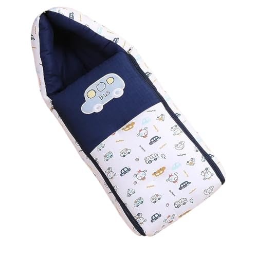 RUMPES 3-in-1 Baby Bed, Sleeping Bag & Carry Nest – Portable Cotton Bassinet for Newborns & Infants, Unisex Baby Bedding for Travel & Home, Soft & Breathable, 0M+ (P-White Vehicle) - Image 1